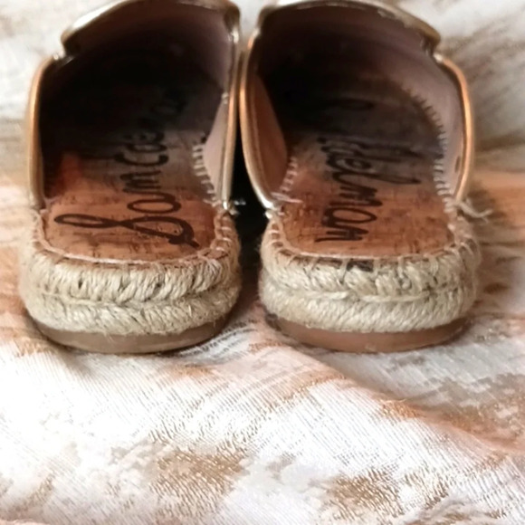 Sam Edelman Kerry Meatllic Gold Espadrille Mules size 8.5 - Picture 5 of 10